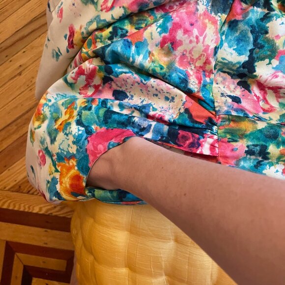 Gorgeous Maeve Watercolor Floral Print Sheath Dress Size 2 with POCKETS!! - Picture 2 of 9